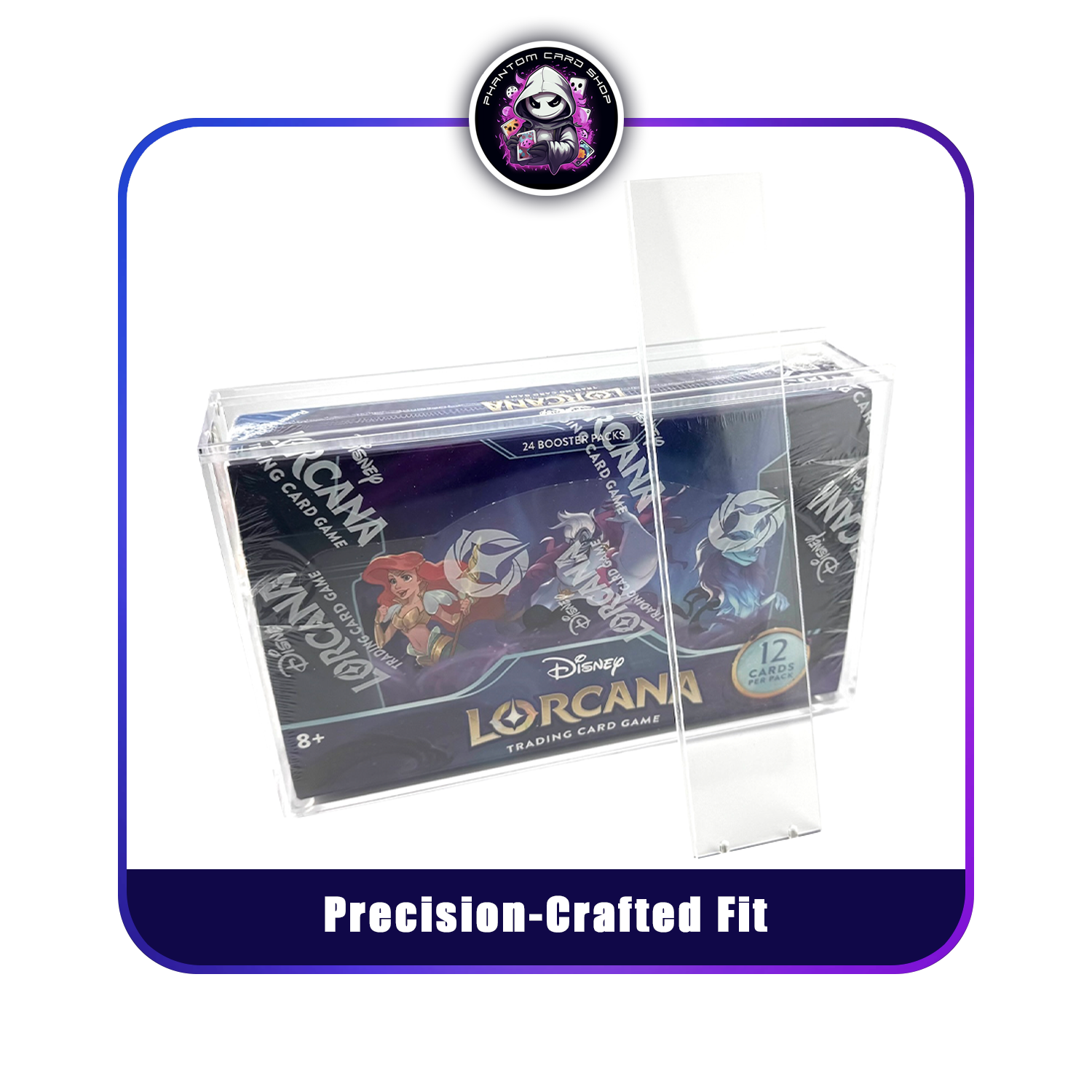 Premium Acrylic Display Case Compatible with Disney Lorcana Booster Bo Phantom Card Shop Premium Acrylic Display Case Compatible with Disney Lorcana Booster Bo Phantom Card Shop
