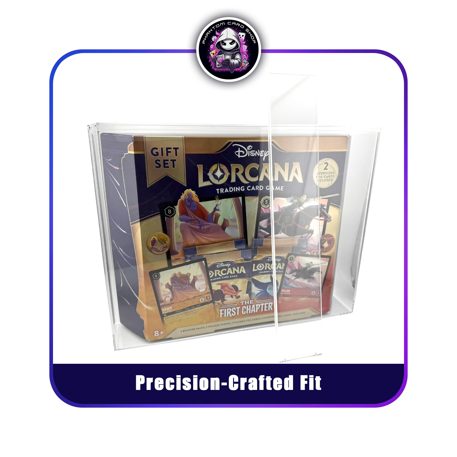 Premium Acrylic Display Case Compatible with Disney Lorcana Gift Set a Phantom Card Shop Premium Acrylic Display Case Compatible with Disney Lorcana Gift Set a Phantom Card Shop