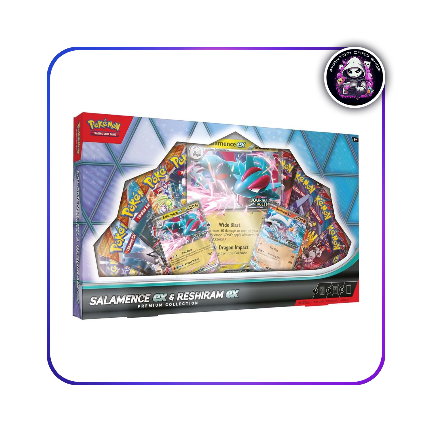 salamence ex pokemon card Salamence ex & Reshiram ex Premium Collection Box – Phantom Card Shop