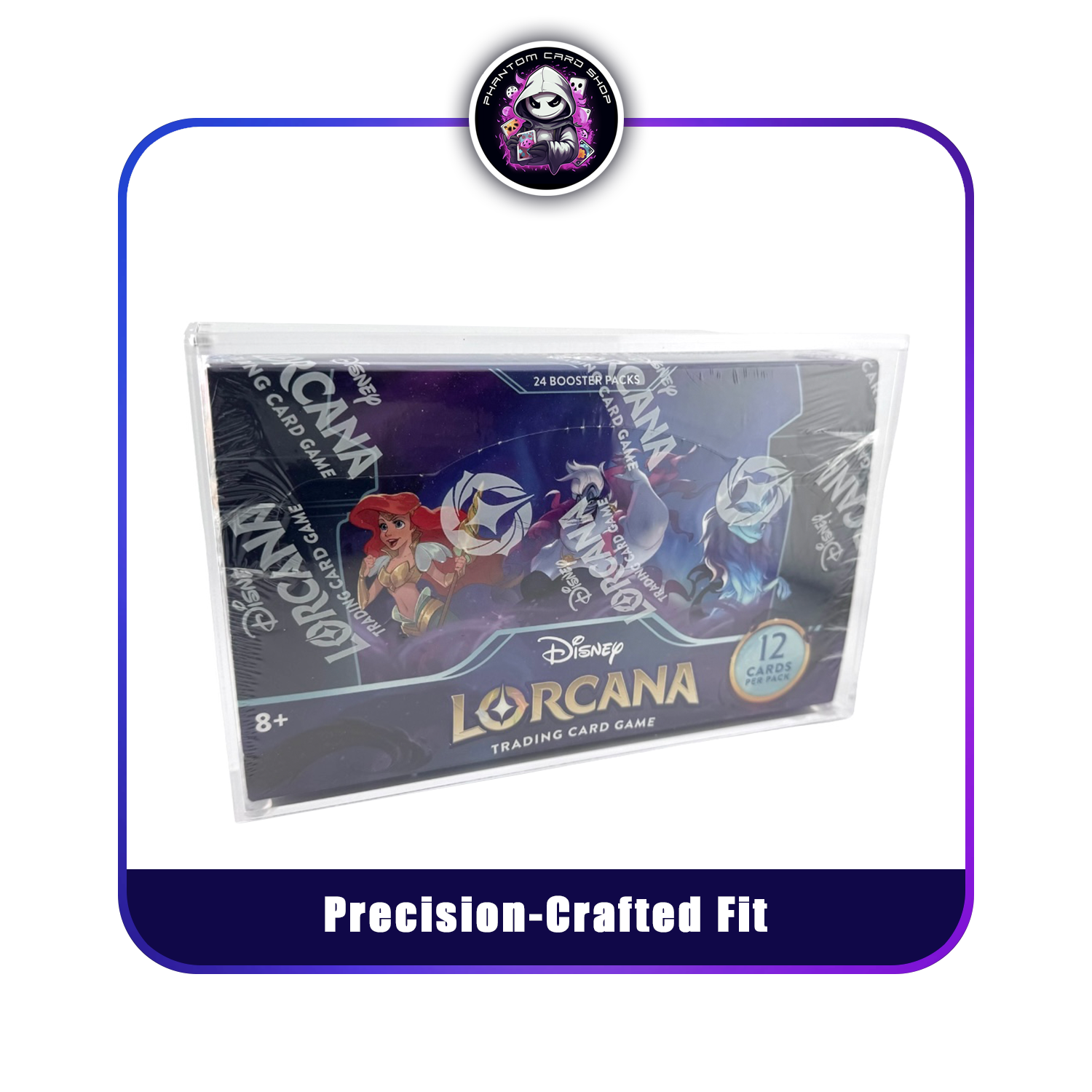 Premium Acrylic Display Case Compatible with Disney Lorcana Booster Bo Phantom Card Shop Premium Acrylic Display Case Compatible with Disney Lorcana Booster Bo Phantom Card Shop