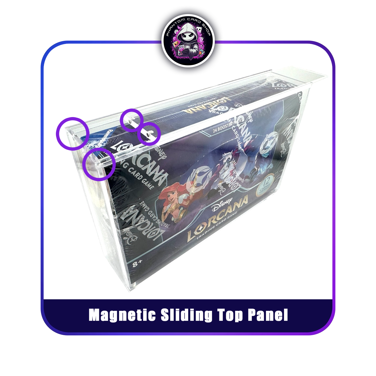 Premium Acrylic Display Case Compatible with Disney Lorcana Booster Bo Phantom Card Shop Premium Acrylic Display Case Compatible with Disney Lorcana Booster Bo Phantom Card Shop