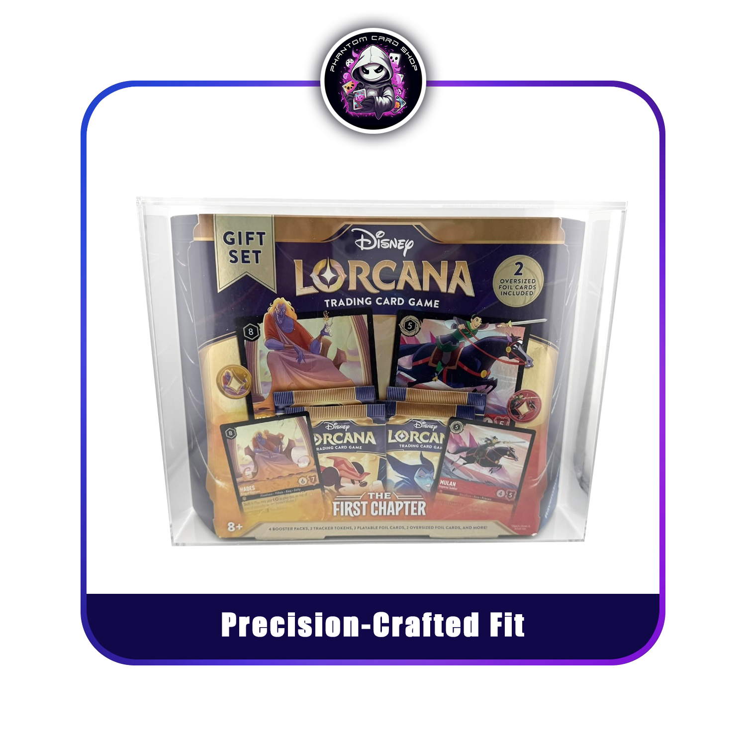 Premium Acrylic Display Case Compatible with Disney Lorcana Gift Set a Phantom Card Shop Premium Acrylic Display Case Compatible with Disney Lorcana Gift Set a Phantom Card Shop