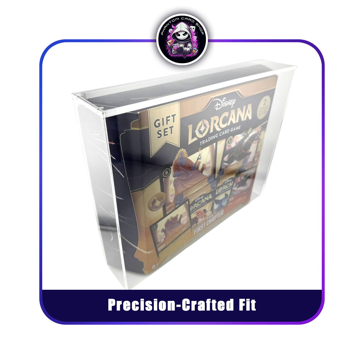 Premium Acrylic Display Case Compatible with Disney Lorcana Gift Set a Phantom Card Shop Premium Acrylic Display Case Compatible with Disney Lorcana Gift Set a Phantom Card Shop
