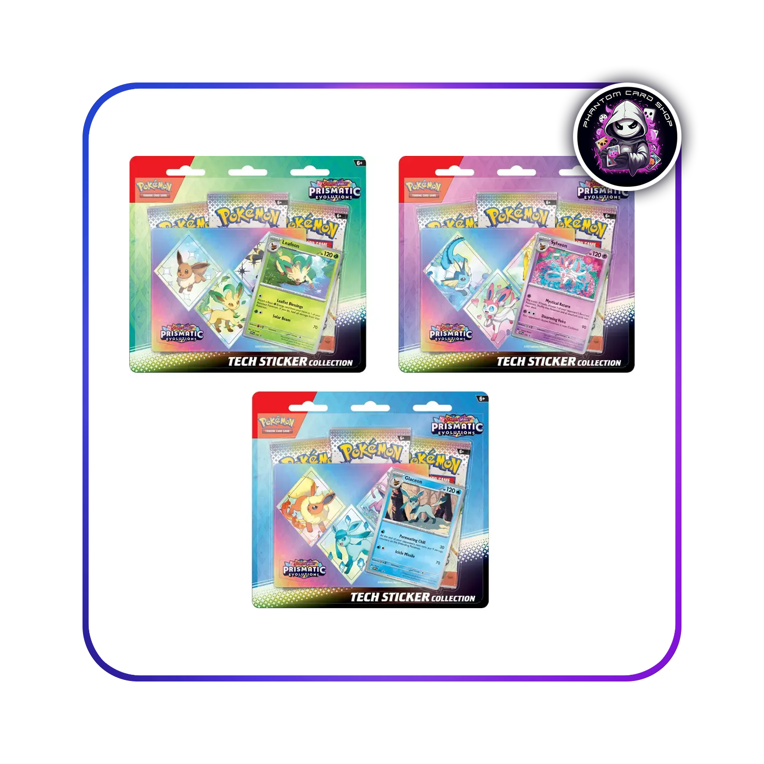 Prismatic Evolutions Tech Sticker Collection Phantom Card Shop Prismatic Evolutions Tech Sticker Collection Phantom Card Shop